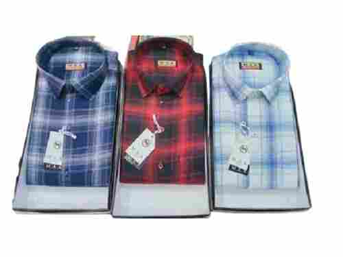Men's Checked Printed Full Sleeves and Collar Neck Casual Wear Shirts
