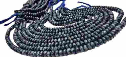 Natural Sodalite Rondelle Plain Smooth Gemstone Beads - 8mm