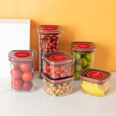 Twist-Locking Airtight Food Storage Kitchen Container Set of 6 Pieces