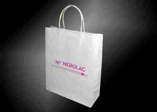 White Kraft Paper Bag With twisted rope Handle