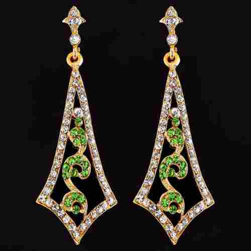 Sterling Designer Antique Diamond Earrings