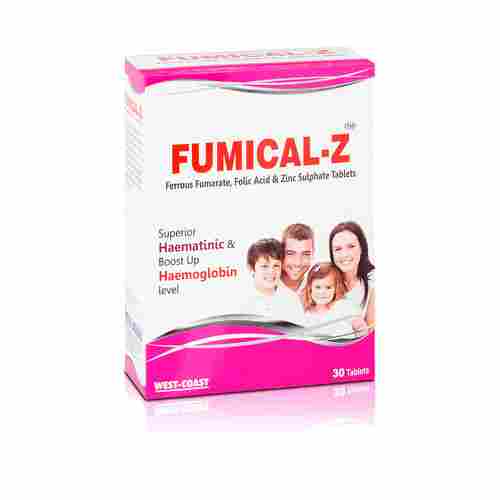 FUMICAL-Z (Ferrous Fumarate,folic Acid And Zinc Sulphate Tablets) 