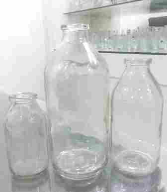 Empty Saline Glass Bottles