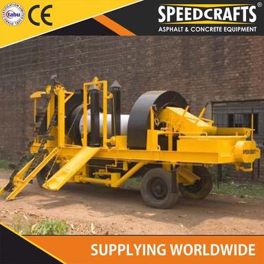 Yellow Mobile Hot Mix Plants With 8-10 Ton Per Hour Capacity
