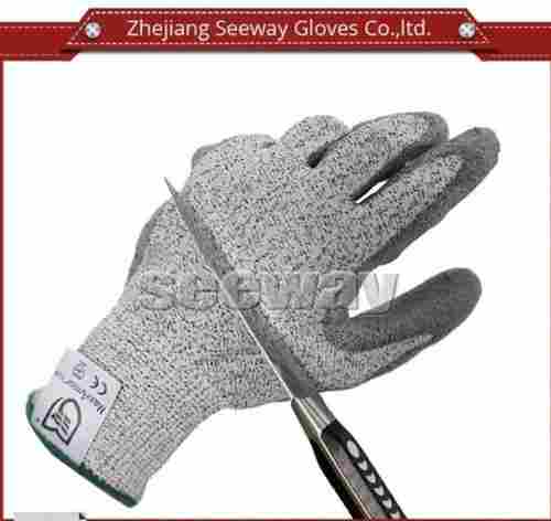 Seeway Hhpe Palm Pu Coated Working Safety Cut Resistant Gloves