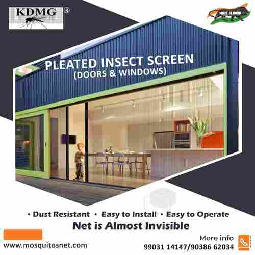 Eco Friendly Dust Resistant Easy to Install Plisse Insect Screen