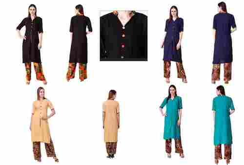 Exclusive Designer Heavy Rayon Kurti With Palazzo For Women