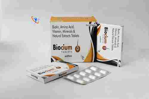 Biotin Amino Acid Vitamin Minerals Natural Extracts Tablet
