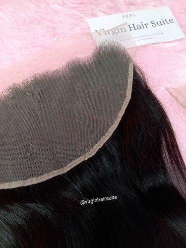 Black Straight Lace Human Hair Frontal