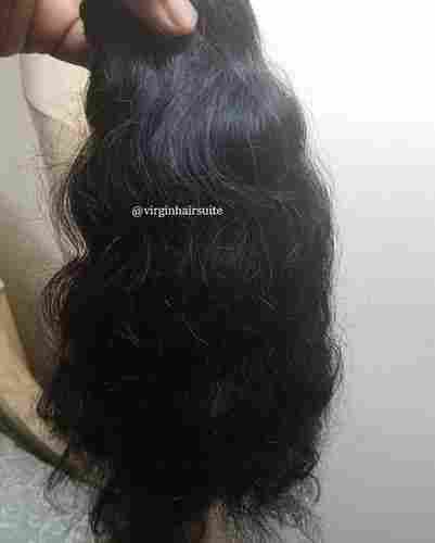 Machine Wefted Black Color Natural Human Hair