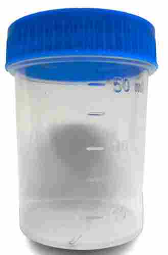 50 Ml Storage 7 Inches Long Round Polypropylene Urine Samples Container 