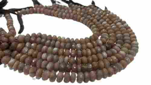 8mm to 9mm Natural Chocolate Moonstone Rondelle Faceted Beads