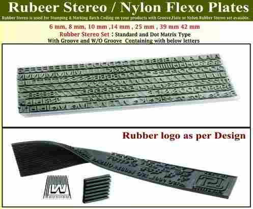 Rubber Stereo Grooved/ Flate Set