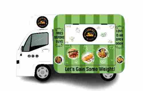 Mobile Food Van with 4 Wheels and Sturdy Body for Catering Food