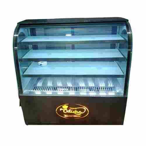 Stainless Steel Bakery Display Counter with Glass Shelve and LED Lights