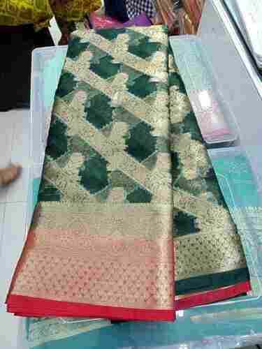 Ladies Printed Dyeable Organza Silk Saree