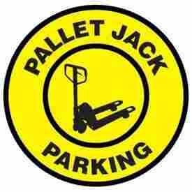 Pallet Jack Parking Yellow Floor Signs