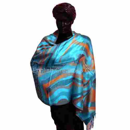 Multicolor Printd Silk Stoles for Women