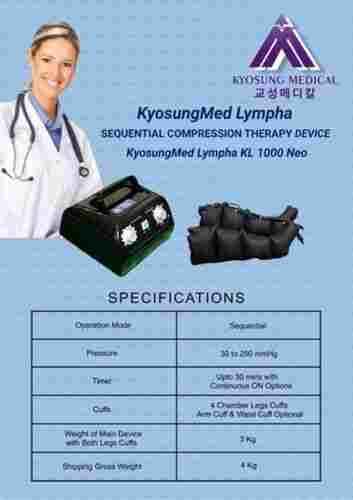 Kyosungmed Lympha Vascupress Kl 2000 Pro Neo Intermittent Pneumatic Compression Device