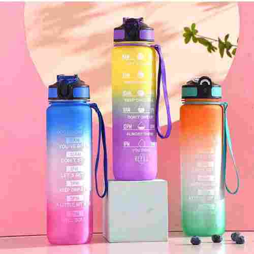 Large Capacity Leak Proof Colored Frosted Plastic Sports Cup 1000ml