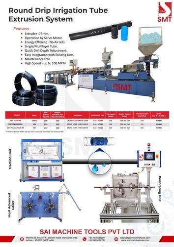 Automatic Round Drip Tube Extrusion Line With Maximum Output Of 250kg/Hr