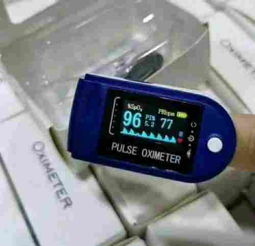 Handheld Digital White and Blue Pulse Oximeter