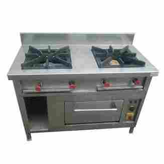 2 Burner Commercial Gas Stove With Oven