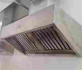 Exhaust Hood With Baffle Filters Light Drip Tray