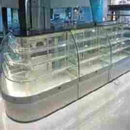Glass L Shape Cold Display Counter