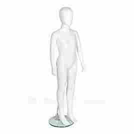 Locomoto Fiber Glass Glossy White Kid Mannequins For Display Store Uses