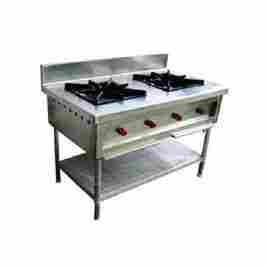 Lpg Stainless Steel Two Burner Commercial Gas Stove