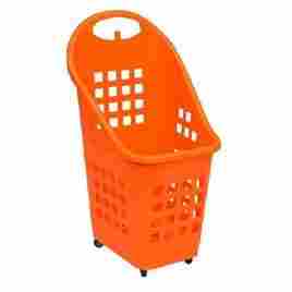 Orange Plastic Shopping Basket