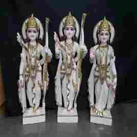 Painted Marble Ram Darbar Murti