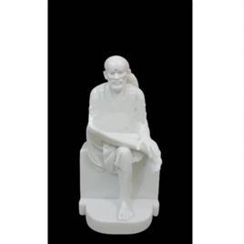 Shirdi Sai Baba Marble Statue, Color: White