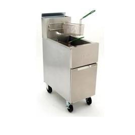 Ss Dean Gas Operated Imported Deep Fryer Size 18 X 30 X 42 Inches For Restaurant Cafe And Hotels, Color: STAINLESS STEEL