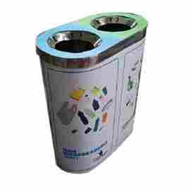 Stainless Steel Printed Duo Dustbin