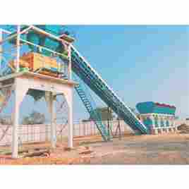 Stationary Concrete Batching Plant Twin Shaft Mixer 7590120 Mh